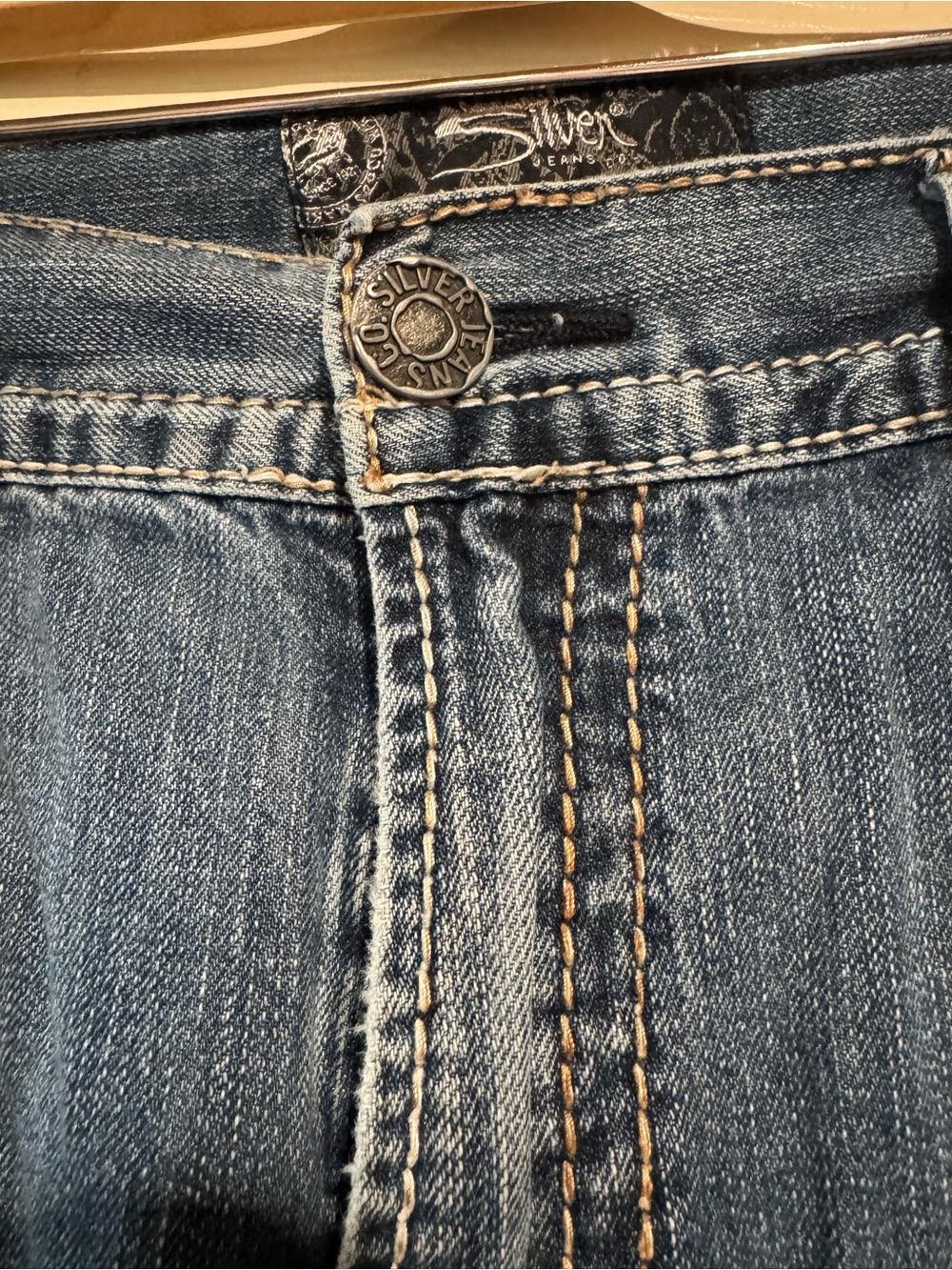 Silver Jeans Co Men’s Blue Jeans Zac Flap W40/L32 Used - Picture 4 of 11